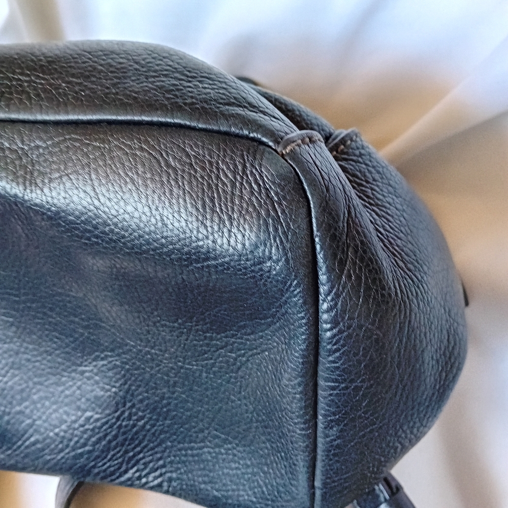 Fossil Black Leather Drawstring Backpack - Picture 8 of 16